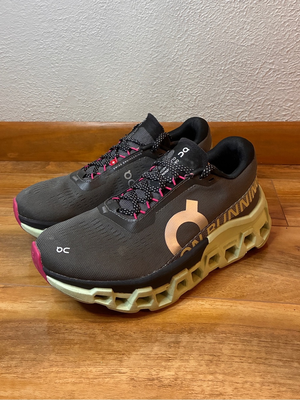 On Cloud Women’s Cloudmonster Athletic Running Shoe Sneakers,gray/green-size 6.5